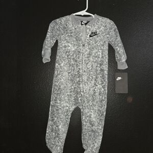Nike Heather Gray Kids Footie One Piece